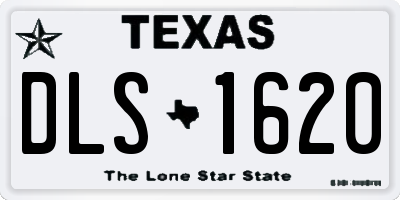 TX license plate DLS1620