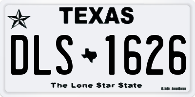 TX license plate DLS1626