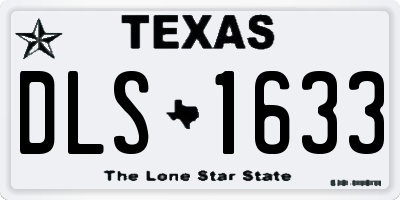 TX license plate DLS1633