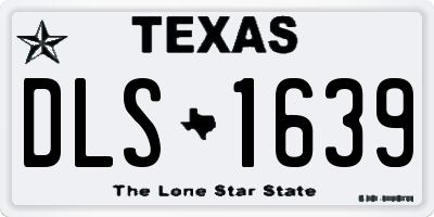 TX license plate DLS1639