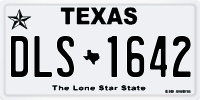 TX license plate DLS1642
