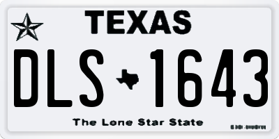 TX license plate DLS1643