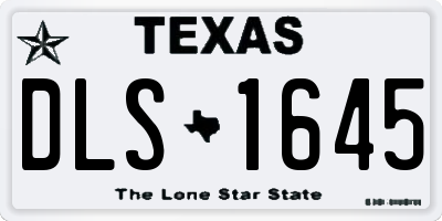 TX license plate DLS1645