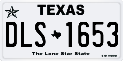 TX license plate DLS1653