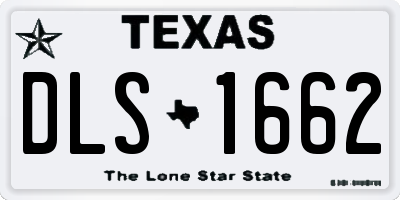 TX license plate DLS1662