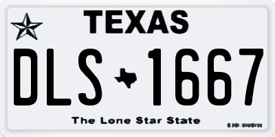 TX license plate DLS1667