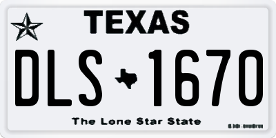 TX license plate DLS1670