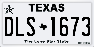 TX license plate DLS1673