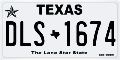 TX license plate DLS1674