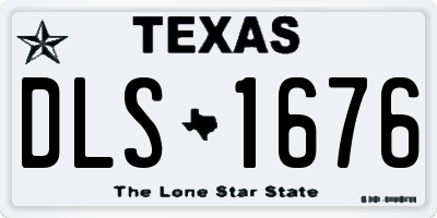 TX license plate DLS1676