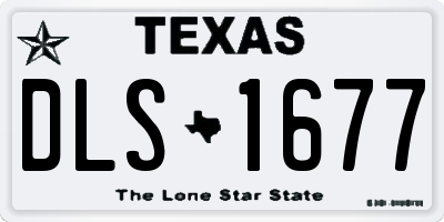 TX license plate DLS1677