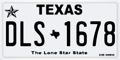 TX license plate DLS1678
