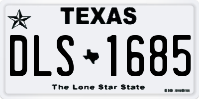 TX license plate DLS1685