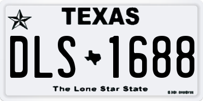 TX license plate DLS1688