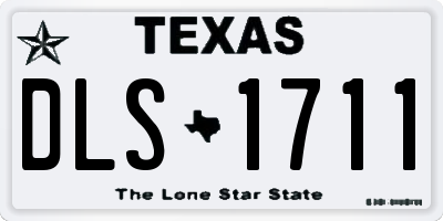 TX license plate DLS1711
