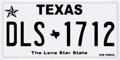 TX license plate DLS1712