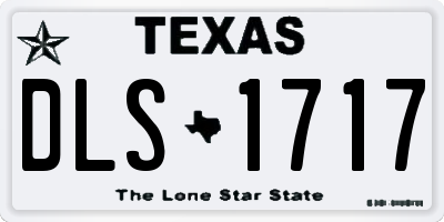 TX license plate DLS1717