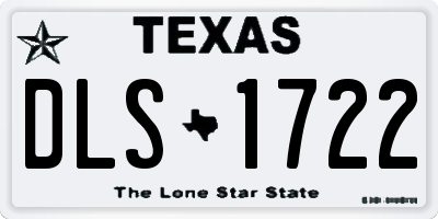 TX license plate DLS1722