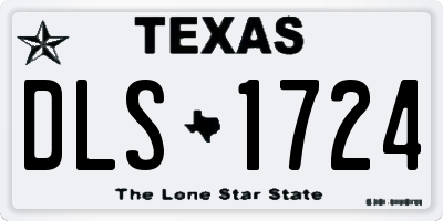 TX license plate DLS1724