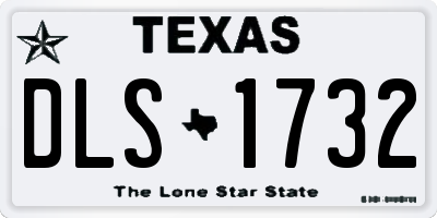 TX license plate DLS1732