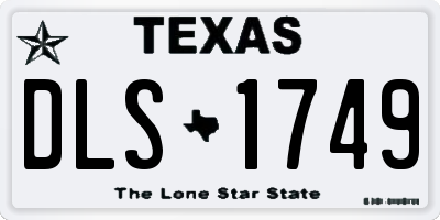 TX license plate DLS1749