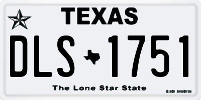 TX license plate DLS1751