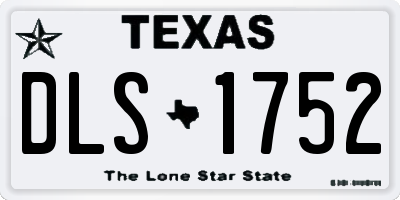 TX license plate DLS1752