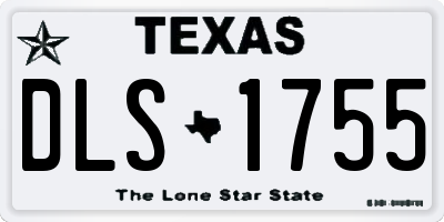 TX license plate DLS1755