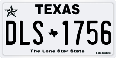 TX license plate DLS1756