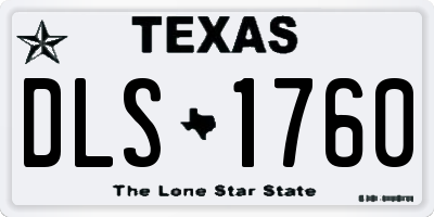 TX license plate DLS1760