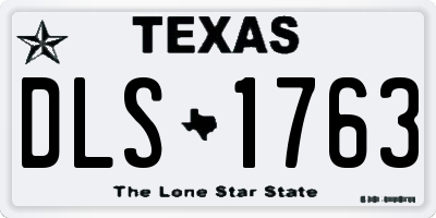 TX license plate DLS1763