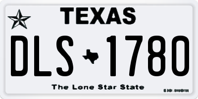 TX license plate DLS1780