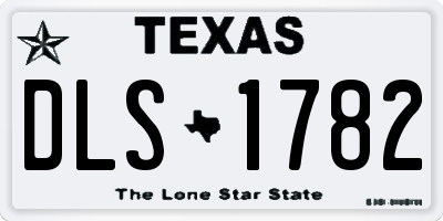 TX license plate DLS1782