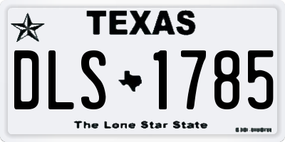 TX license plate DLS1785