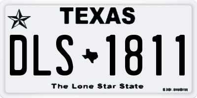 TX license plate DLS1811