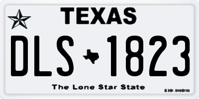 TX license plate DLS1823