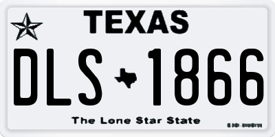 TX license plate DLS1866