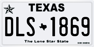 TX license plate DLS1869