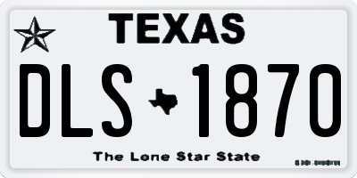 TX license plate DLS1870
