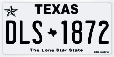 TX license plate DLS1872