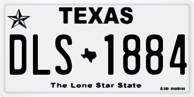 TX license plate DLS1884