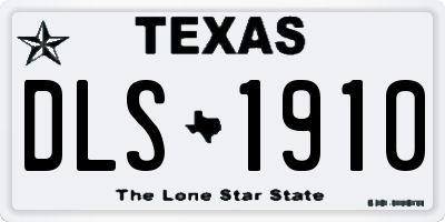 TX license plate DLS1910
