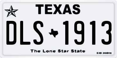 TX license plate DLS1913