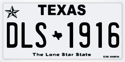 TX license plate DLS1916