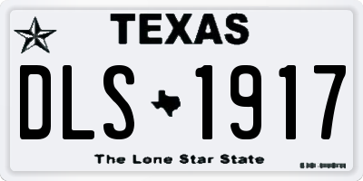 TX license plate DLS1917