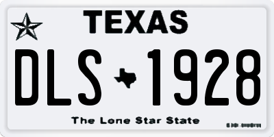 TX license plate DLS1928
