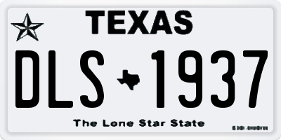 TX license plate DLS1937