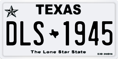 TX license plate DLS1945