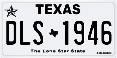 TX license plate DLS1946