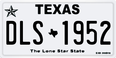TX license plate DLS1952